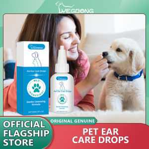 Yegbong Ear Cleansing Drop for Pet Gentle Ear Cleanser Ear Caring Solution for Dogs and Cats EarWax Removers for Cats Cat Dog Ear Cleaner Pet Ear Drops Yeast Mites Infectiones Control Odor Removal Relieves Itching Anti Inflammatory Pet Ear Washer