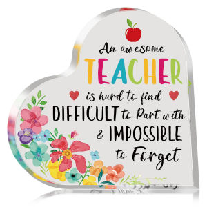 1pc Teacher Appreciation Plaque Acrylic Keepsake And Paperweight Gift For Women Thank You Gifts For Teacher Office Home Decor