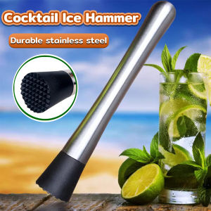 Vacaka Stainless Steel Crushed Ice Hammer Cocktail Ice Cube Crusher Fruit Muddle Pestles Bar Tool