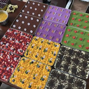 Tiramisu Box Square Making Container Dish Stainless Steel Plate Internet Sensation Cake Mold Packing Box Commercial Stall