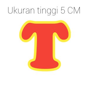 Stiker Cuting Custom Vinyl perhuruf Tinggi 5 cm untuk grobak kaca dan entalase