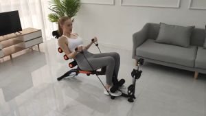 BG - Máy tập cơ bụng đa năng NEW SIX PACK CARE KM2019 phối hợp nhiều bài tập thêm bộ bàn đạp đa năng đặc biệt kèm đĩa xoay eo cao cấp