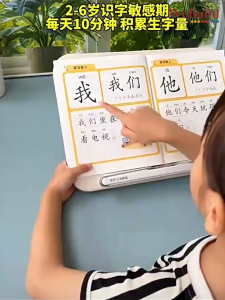 学前识字造句书(全套4册)彩色注音 幼升小常用识字库 幼儿童学前看字造句基础书 Children Chinese Character & Sentence Learning Picture Book pinyin Buku WeBuild