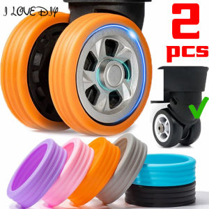 Hot Sale 2Pcs Luggage Wheels Protector Silicone Wheel Caster for Suitcase Reduce Noise Guard Silent Casters Sleeves Protective Covers
