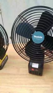 Quạt dùng pin quạt pin tích điện makita quạt chạy pin cầm tay 8inch 2 tốc độ chân pin phổ thông