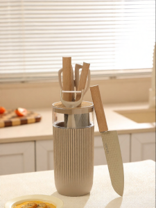Multifunctional Kitchen Knife Set With Storage Rack
