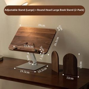 NORDIC MORE | Rotating Adjustable Book & Tablet Stand Walnut
