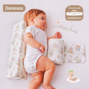Domicoco | Gối Tam Giác Ngủ Bên Cho Bé Chống Trào Ngược Hỗ Trợ Quay Mặt