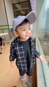 KEMEJA FLANEL ANAK KOTAK 1 - 5 TAHUN LENGAN PANJANG
