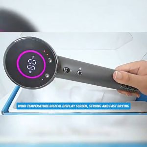 DEG Hair Dryer: Digital Display Temperature Quick Drying Blower with Negative Ion & Adjustable Settings