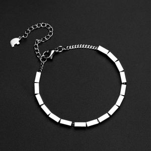 Premium Titanium Steel Square Bracelet Womens INS Style Best Friend Hand Chain Luxury Minimalist Elegant Bracelet Jewelry