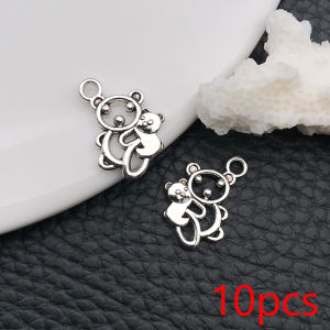 10/15pcs Antique Silvery Animal Pattern Charms Monkey Tiger Sloth Etc Shaped Pendants For DIY Jewelry Making Crafting Accessory