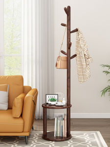 Solid Wood Floor Household Coat Rack Bedroom Storage Shelves Clothes Rack Bedside Clothes Fantastic Product Simple Hanger