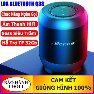 Loa Bluetooth Q33 âm thanh HIFI BASS Siêu Trầm âm thanh chuẩn bluetooth 5.0 Có hỗ trợ thẻ nhớ 32Gb