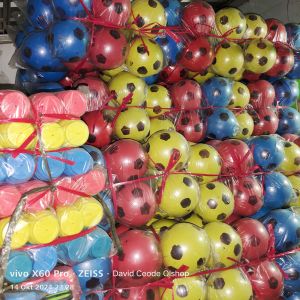 bola plastik tanggung / bola warna warni isi 6pcs
