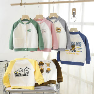 เสื้อคาร์ดิแกนถักเด็กฤดูใบไม้ร่วงใหม่ปี 2025 เสื้อเด็กชายลายการ์ตูน เสื้อผ้าเด็กผู้หญิง เสื้อผ้าฤดูใบไม้ร่วง เสื้อผ้าเด็ก【LittleLion】