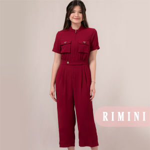 RIMINI - Jumpsuit Cargo Wanita Lengan Pendek Korean Style Size Xs - XL - Qory Romper 85823