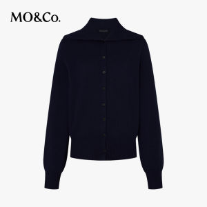 MO&Co. | Milk Wool Cashmere Knit Cardigan High Neck Short