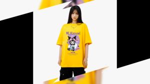 Short sleeved womens summer 2024 new T-shirt round neck top printed half sleeved loose sports T-shirt