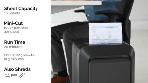 FELLOWES LX210 Paper Shredder (Micro Cut) 4 x 12mm - 16 sheets (23 Liters) (Micro Cut Paper Shredder Shredder Machine Office Shredder  Heavy Duty Shredder Mesin Penghancur Kertas Mesin Perincih)