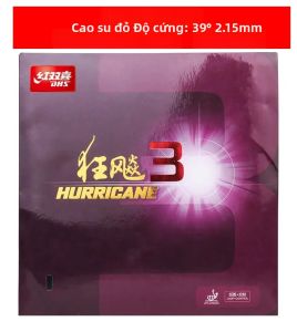 DHS | Cao Su Bóng Bàn DHS Hurricane 3 H3 Có Mút Xốp Mặt Vợt Bóng Bàn Dành Cho Quần Vợt Bàn