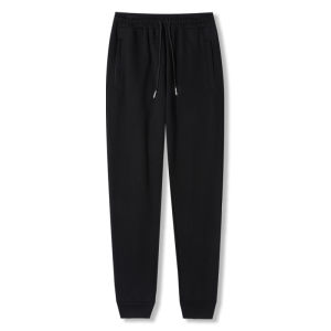 New Mens Pure Color Sports Pants Cotton Sweatpants Loose Fit Straight Leg Long Trousers Casual Comfortable Spring Autumn