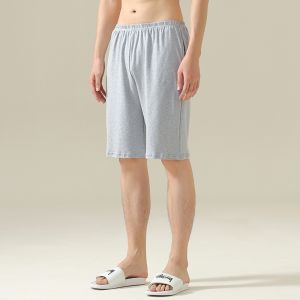 กางเกงนอนชายผ้าฝ้ายแท้บางหลวมๆ กางเกงขาสั้นฤดูร้อนสำหรับใส่อยู่บ้าน กางเกงขายาวลำลองสำหรับใส่กลางแจ้งได้ กางเกงขายาวทรงหลวมๆ สำหรับใส่อยู่บ้าน