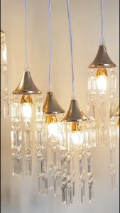 COD LAMPU GANTUNG RUMBAI AKRILIK 1 SET ISI 10 - LAMPU UBUR-UBUR - HIASAN BAKCDROP DEKORASI - IMPORT