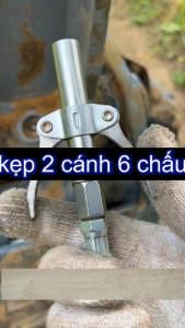 Đầu kẹp bơm mỡ bò 2 tai 6 chấu chịu lực tốt