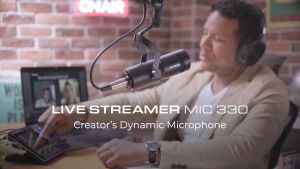 AVerMedia Live Streamer MIC 330 | AM330 - Creators dynamic cardioid XLR Microphone for Podcast Streaming and Gaming