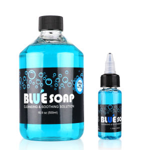 สบู่สักลายสีน้ำเงิน ระดับมืออาชีพ สำหรับอุปกรณ์ศิลปะบนร่างกาย สบู่ล้างสีสัก ผลิตภัณฑ์ทำความสะอาดรอยสัก
