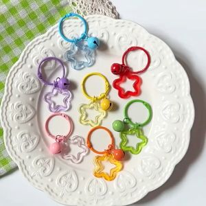 Móc khoá ngôi sao kèm chuông màu sắc treo balo trang trí đồ handmade | Xiaoxingyarn