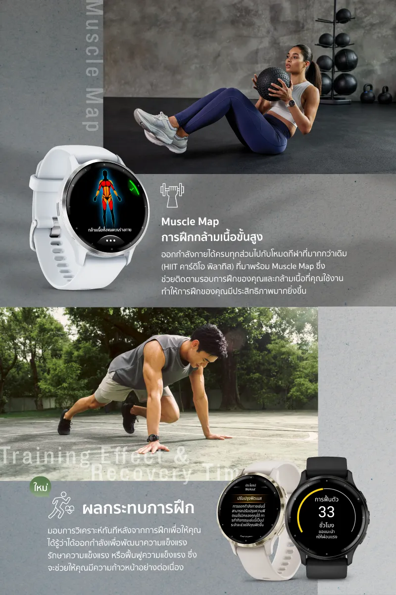 Garmin Venu 3 series นาฬิกาสมาร์ทวอทช์ รับประกันศูนย์ไทย 2 ปี