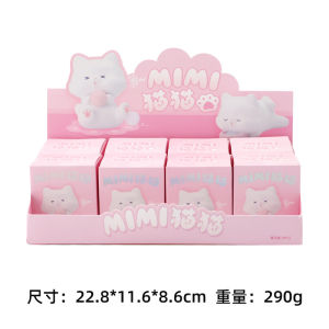 MIMI Cat Blind Box Mini Cute Healing Cat Figurine Stress Relief Gift for Bé Gáis Office Home Decor Resin Material Collectible Toy