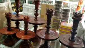 Cặp chân đèn thờ bằng gỗ thờ cúng bàn thờ cửu huyền