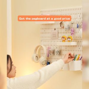 Pegboard Wall Organizer Wall Shelf Accessories Desk Organizer Hanger Board For Office Kitchen Rack Wall Display Rack Storage Organizer