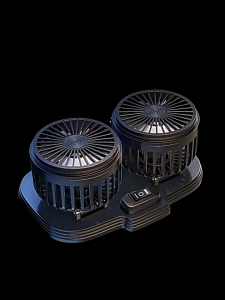 AOZI Car Fan USB/12V/24V 360 Degree All-Round Adjustable Car Auto Air Cooling Double Head Fan Low Noise Dual Gear Suitable For In Car Office and Bedroom