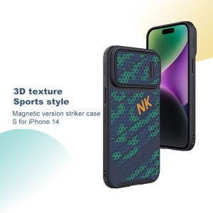 Apple iPhone 14 Pro Max / Plus / + - Nillkin Striker S Magnetic Shock Resistant Case Full Coverage Casing Anti Slip Matte Grip Impact Non Spring Torsion Camera Lense Protection Sliding Scratch Fingerprint Sweat Smooth Feel