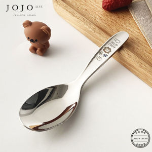 Thickened Short Handle Childrens Tableware Set Stainless Steel Fork Spoon by JOJOS L PD Suitable for Daily Gifts And Restaurant Use