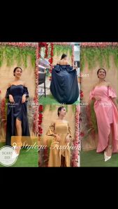 เดรส ML685 ชุดราตรี อกเสริมฟองน้ำ งานซิปหลังยืดสม