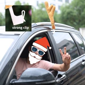 Christmas Reindeer Antlers for Car Decoration Car Truck Costume Car Supplies Xmas Gift