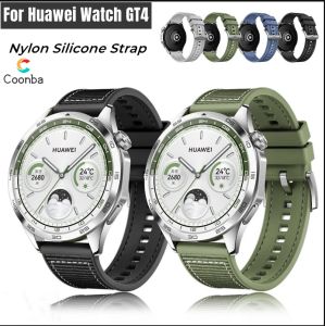 Coonba【Indonesia Shipping⭐】HUAWEI WATCH GT4 Nylon Strap Silicone Wristband For Huawei Watch GT4 22mm Bracelet Wristband