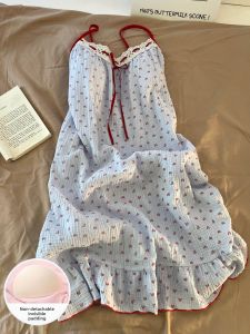 V.C.I | Summer Wearable Inside And Outside Padded Camisole Sleepdress Large Size Cotton