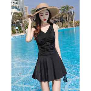 CAPEZIO | Belly Covering Slimming Conservative One-Piece Skirted Swimsuit