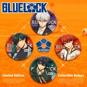 Bandai | Blue Lock Anime Manga Cosplay Accessories Gift Collection Merchandise Double Flash Badge Pet Pin 284-287 75mm 58mm Blue Lock