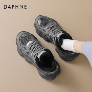 Daphne Womens Dad Shoes 2025 New Style Casual Running Sports Shoes Heightening All-Match Outdoor Wind Cross Binding Mesh Inner