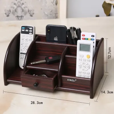 XINGLI | Creative Wooden Remote Phone Storage Organizer