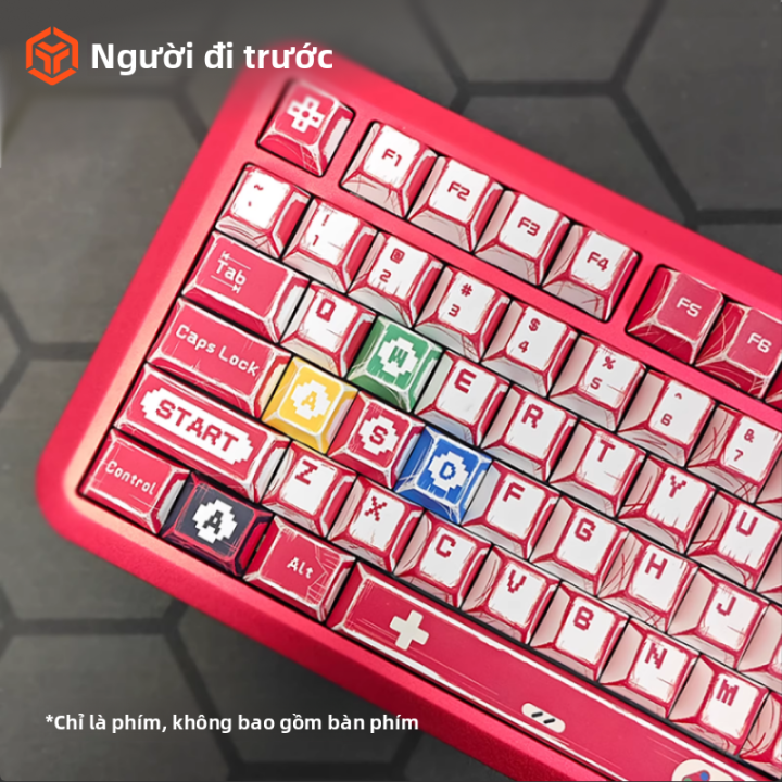 EWEADN | Bộ Keycap Đỏ-Trắng, Chất liệu PBT Double-shot Xuyên LED ...