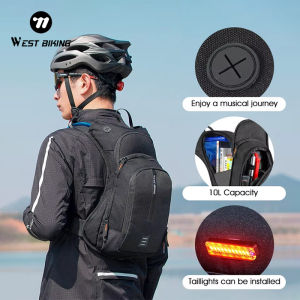 WEST BIKING 10L Ultralight Cycling Backpack Ergonomic Strap MTB Road Bicycle Bag With Water Bag Outdoor Hiking Climbing Bag