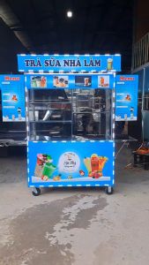 Xe bán trà sữa 1m2 có đèn led TANNGOCCHAU